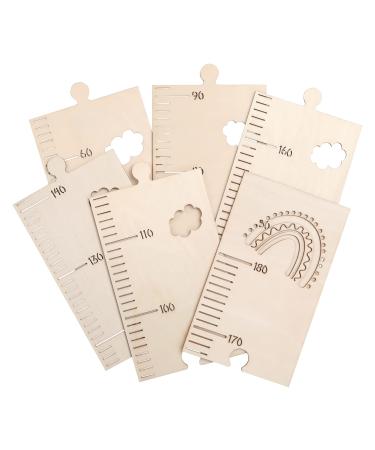 Wood yardstobee for children measuring latte children's room natural wooden puzzle measuring slat wall decoration for children's room baby room girls and boy to record their growth
