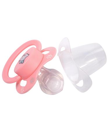 LittleForBig Bigshield Gen-II Adult Pacifier Set - Pink Kitty & Blue Puppy Print - Buy Online on GoSupps.com