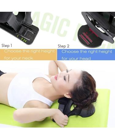 Magic Neck Support Neck and Shoulder Relaxer 8Height Adjustable Design Cervical Traction Device for TMJ Pain Relief and Cervical Spine Alignment - Buy Online on GoSupps.com