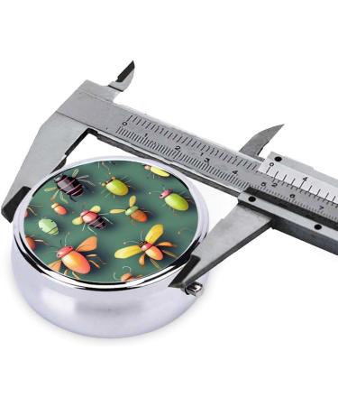 Insect Atlas Round Pill Box - 3 Compartment Portable Travel Organizer - Black Travel Pill Holder - Buy Online on GoSupps.com