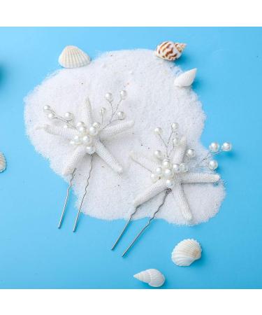 Barogirl Wedding Starfish Hair Pins Set - Bridal Beach Hair Accessories for Women/Girls (Silver) - Buy Online on GoSupps.com