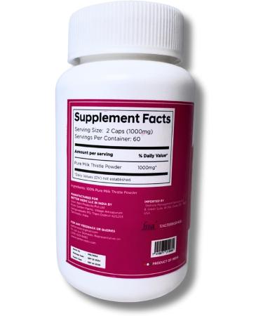 Better Vedic Dr. Kumar's Milk Thistle Capsules - Buy Online on GoSupps.com