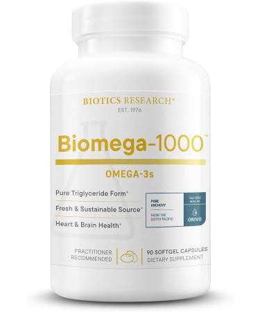 Biotics Research B12-2000 & Biomega-1000 Omega-3s Fish Oil softgels High Potency Vitamin B12 B6 Folate & EPA/DHA Energy Heart Brain Methylation & Immune Support- 60 Lozenges + 90 Softgels - Buy Online on GoSupps.com