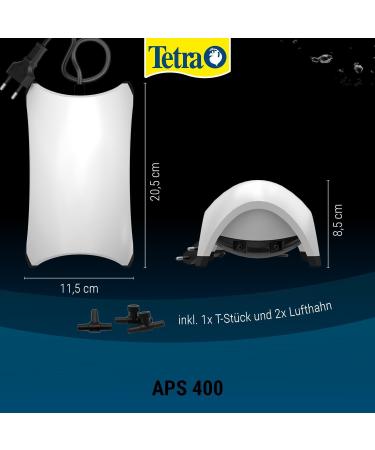 Tetra APS 400 Aquarium Air Pump - Quiet Diaphragm Pump for 250-600 L Aquariums - International Shipping Available - Buy Online on GoSupps.com