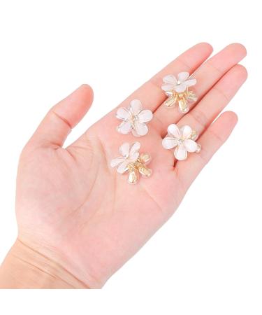 12 Mini Flower Hair Clips - Trendy Non-Slip Plastic Hair Accessories for Valentine's Day Weddings & Beach Parties - Buy Online on GoSupps.com