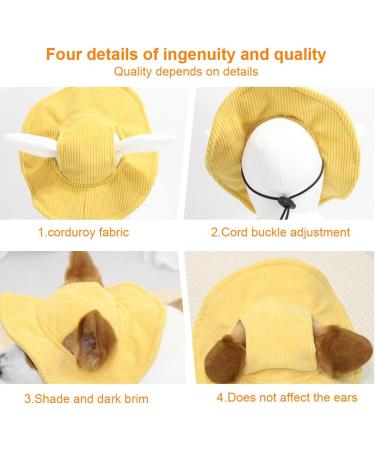 AAED Pet Fishing Hat | Dog Sun Protection Hat - Yellow & Green | Perfect Hat for Dogs - Buy Online on GoSupps.com