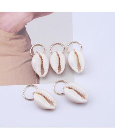Yheakne Boho Shell Hair Ring Braid Rings Set Dreadlock Dirty Braid Hair Loop Clips Gold Hair Braid Rings Braid Hair Clip Rings Decoration African Hair Jewelry Dreadlock for Women and Girls(Gold shell) - Buy Online on GoSupps.com