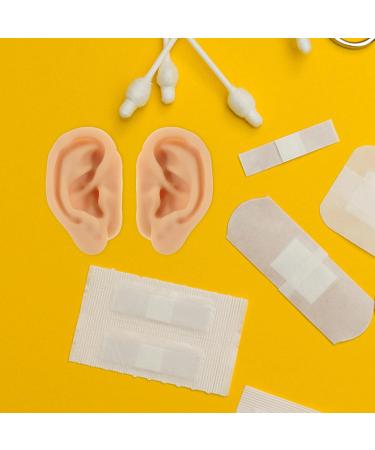 KITCHENKARATLY 1 Pair Practice Piercing Ear Models - Silicone Ear Acupuncture Point Display for Massage - Human Anatomy Teaching Model for Nursing Training - Buy Online on GoSupps.com