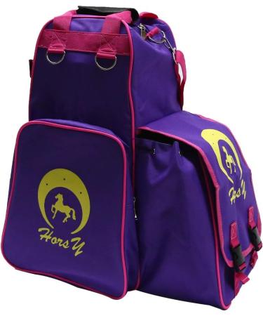UNISTRENGH Professional Horse Riding Boots Carry Bag - Waterproof Equestrian Bag with Helmet Compartment (Purple) - Buy Online on GoSupps.com