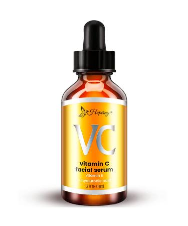Facial Serum for Skin Care, Natural Facial Moisturizing Essence with Vitamin C Hyaluronic Acid Vitamin E Supply Collagen Tightening Skin, Anti-aging Hydrating Brightening Oil Serum for Wrinkles,Spots,Acne, 1.7 FL OZ/50ml 1…