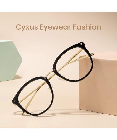 Cyxus Women's Cat Eye & Round Blue Light Filter Glasses - Vintage Fashion Anti-Harmful UV400 Protection for Screen Use - Buy Online on GoSupps.com