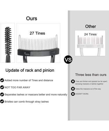 GREVOSEA Eyelash Separator - Double Head Brush & Comb for Perfect Mascara Application | 16cm Eyelash Tools (Black) - Buy Online on GoSupps.com