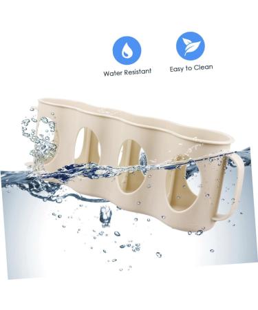Alipis 2pcs 4 Refrigerator Organizer Bins Soda Can Drink Holder Hand Pull Type Organizer Bottle Nordic Beige 10.5X30CM - Buy Online on GoSupps.com