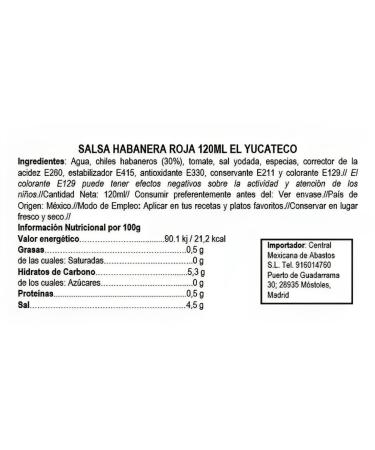 El Yucateco - Red Hot Sauce Made from Habanero Chili 120 ml - 2 Pack - Buy Online on GoSupps.com