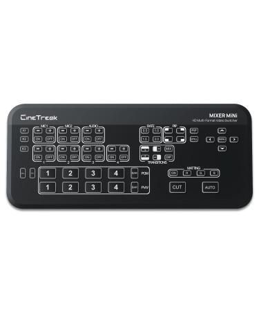 Cinetreak Mixer Mini Multi-Format Video Mixer Switcher 4 HDMI Inputs with USB 3.0 Video Capture PIP Chroma key Live Streaming Video Switcher