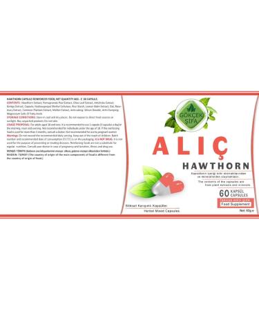  G k ek ifa Hawthorn Extract Capsules - 60 Capsules - 1 Capsule 1000 MG Extract - No Chemical Additives - Powerful Formula - Hawthorn Extract - Buy Online on GoSupps.com