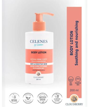 CAREX BENELUX Celenes by Sweden Cloudberry Body Lotion 200 ml 2PACK Hydrates & Nourishes Suitable for Dry & Sensitive Skin Without Parabens Perfume & Alcohol - Buy Online on GoSupps.com
