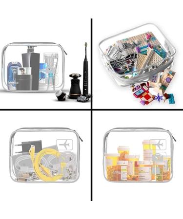 ANRUI TSA Approved Clear Toiletry Bag - Quart Sized Travel Pouch for Women - Airport Compliant Grey 3-1-1 Kit - Buy Online on GoSupps.com