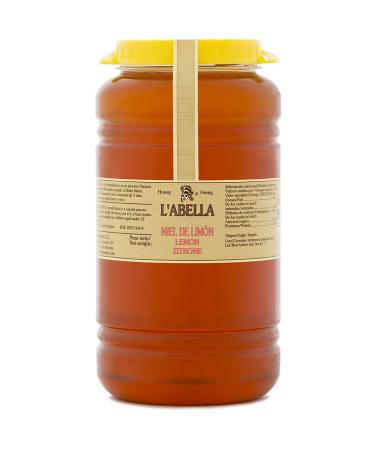 L'Abella Mel - 100% Natural Lemon Honey | Pure Organic Bee Honey Hand Harvested in Spain, Gluten Free - 3000g