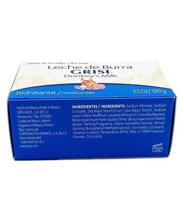 Grisi Donkey's Milk Soap 4-pack 3.5oz - Luxurious and Moisturizing Bar Soap - Buy Online on GoSupps.com