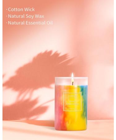 Rose Candle | Hand-Poured Soy Wax Aromatherapy | 60-Hour Burn Time | Vibrant Romance | Gift for Women | 8oz Rose & Amber Musk - Buy Online on GoSupps.com