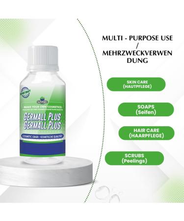  MYOC Germall Plus Natural Preservative Clear Liquid Broad Spectrum Natural Preservative Suitable for Making Soap Conditioners Lotion Creams and More (60 ml (2 Fl Oz)) - Buy Online on GoSupps.com