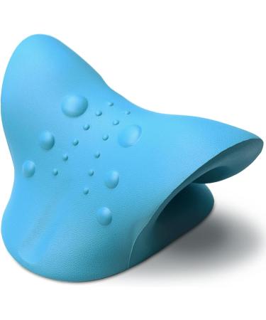 Neck and Shoulder Relaxer for Pain Relief - Neck Stretcher for TMJ - Cervical Traction Device for Spine Alignment (Dodger Blue) - Buy Online on GoSupps.com