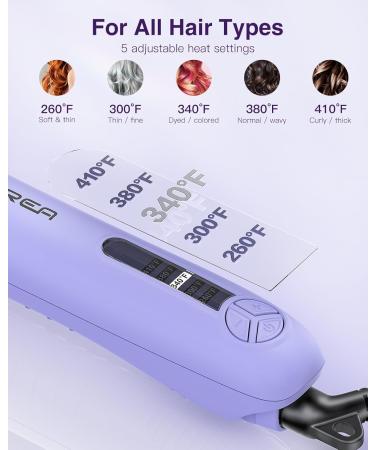 Rotating Curling Iron 1 1/4 Inch Automatic Curling Iron Self Curling Wand with Extra Long Barrel for Medium and Long Hair Dual Voltage Auto Rotating Hair Curler for Curls and Waves 1 1/4 Inch Purple - Buy Online on GoSupps.com
