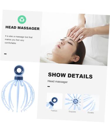 Coolhiya Head Massage Device - Scalp Relaxation Tool Plastic Claw Massager for Head Care (21x15x15cm Blue) - International Shipping Available - Buy Online on GoSupps.com