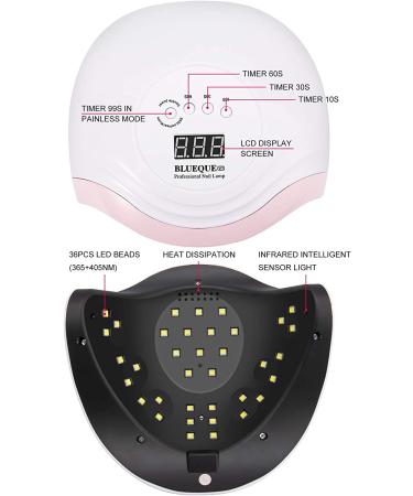 168W UV LED Nail Lamp for Fast Gel Nail Drying - Professional Salon Tool with 4 Timer Settings - Auto Sensor for Fingernail and Toenail - 1 Count - Buy Online on GoSupps.com