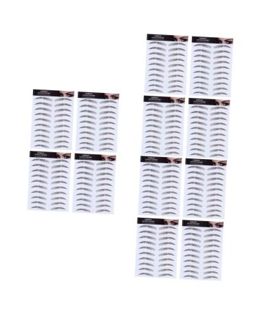 Beavorty 12 Pcs Eyebrow Stickers Waterproof Sticker Eyebrow Tool Water Proof Shaper 4d