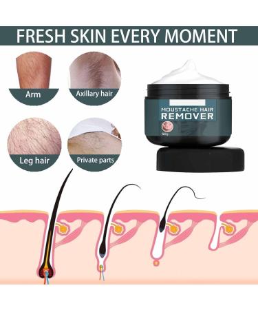  DUBUSH Gentle and non-irritating organic hair removal mask for the body - Hair removal cream for face and beard - Hair removal cream for men for face legs chest - Buy Online on GoSupps.com
