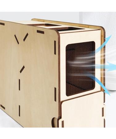 Generic Wind DIY Wooden Assembly Box with Portable Separating and Grain Cleaning Thrower for Park Farm Yard Household - Buy Online on GoSupps.com