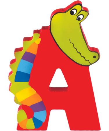 Orange Tree Toys Wooden Letter A - Alphabet Animals for Personalized Baby Name Decor - Safari Nursery & Kids Bedroom Accessories - Buy Online on GoSupps.com