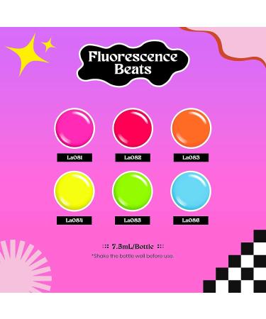Luminous Gel Nail Polish Kit - 6 Glow In The Dark Colors | Spring Summer Gel Polish Set | Soak Off, Nail Art Design | Fluorescent Beauty Gift - Buy Online on GoSupps.com