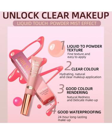 SWETIYOU Blush Beauty Wand - Liquid Blush with Cushion Applicator for Natural Dewy Finish - Long-Wearing Lightweight Blendable Rouge Stick (Orange Pink) - Buy Online on GoSupps.com