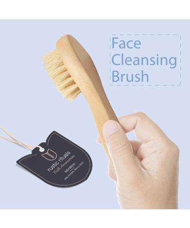 Rustic Rituals Face Cleansing Brush - Wooden Handle Exfoliating Skin Brush for Men & Women - Dry Brushing & Scrubbing Tool for Radiant Skin - Buy Online on GoSupps.com
