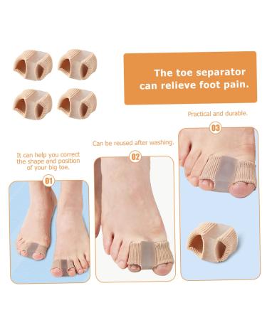 Hemoton 4pcs Toe Straightener Wraps Big Toe Separator with Adjustable Silicone Dividers - Foot Care Supplies for Toe Separation and Pain Relief - Buy Online on GoSupps.com
