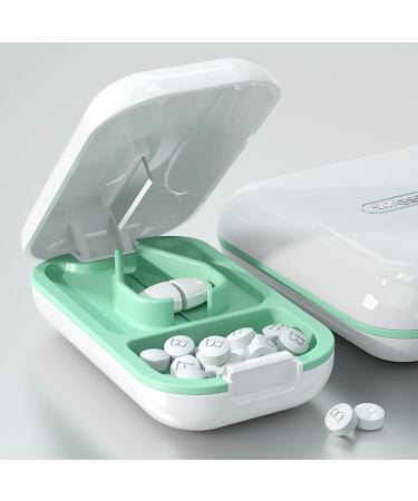 MAIAHU Stainless Steel Pill Cutter - Travel-Sized Pill Splitter for Small to Large Pills, Vitamins, Tablets - Cream White - Buy Online on GoSupps.com