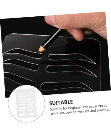 FRCOLOR Eyebrow Stencil Plate Eyebrow Drawing Mold Eyebrow Shape Practicing Mold Acrylic Practice Skin 1 count (Pack of 1) Transparent - Buy Online on GoSupps.com