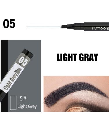 4 Tip Eye Brow Pencils | Long-Lasting and Waterproof Eye Brow Contouring Eyebrow Contouring Supplies for Working Home Traveling Dating Gathering 5# light gray - Buy Online on GoSupps.com