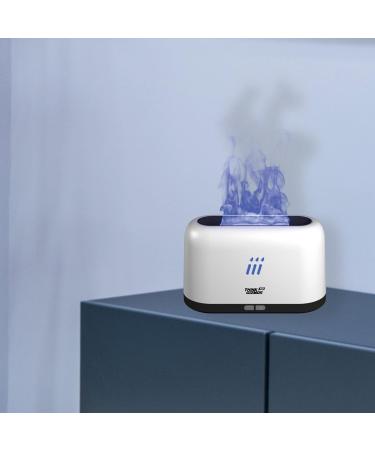 Think Gizmos 180ml Colour Changing Flame Humidifier Essential Oil Diffuser - Super Quiet & Portable - Ideal for Home, Office, Yoga, Spa - 10hr Run-Time - White - Buy Online on GoSupps.com