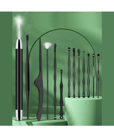 SSWERWEQ Ear wax removal tool Ear Care Tools Earwax Removal Kit Ear Pick Set Earwax Remover Ear Spoon Tweezers Earpick Ear Picker with LED Light - Buy Online on GoSupps.com