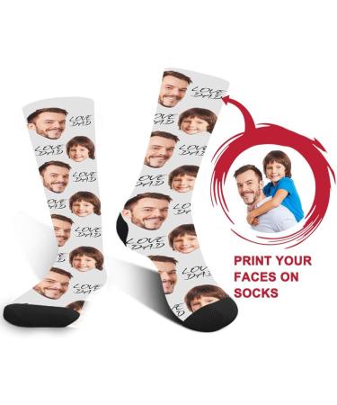 Personalized Photo Socks for Men & Women - Custom Aolun Black & Gray Socks - Perfect Couple Gift S/M Size - Buy Online on GoSupps.com