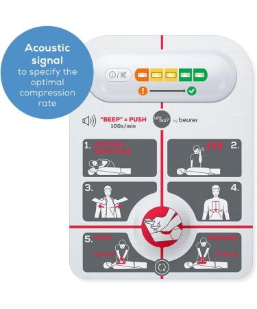 Beurer LifePad Resuscitation Aid - Optimal Compression Frequency and Pressure Guidance for Correct Positioning - Buy Online on GoSupps.com