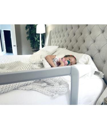 XL 60-inch Bed Rail Guard for Safety & Security - Prevents Falls for Baby, Toddler, Elderly & Special Needs - Grey - Buy Online on GoSupps.com
