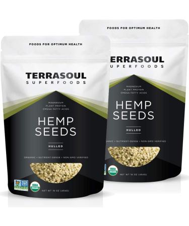 Terrasoul Superfoods Organic Hemp Seeds 2 Lbs (2 Pack) - Hulled  Fresh  Protein Rich  Omega Fats - Buy Online on GoSupps.com