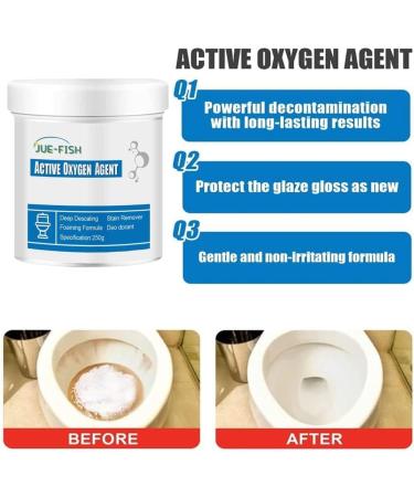 Toilet Active Oxygen Agent-250g New Splash Toilet Cleaner Foam Powder Multifunction Powerful Pipe Dredging Agent Suitable for Cleaning Toilet Drains No Peculiar Smell - Buy Online on GoSupps.com