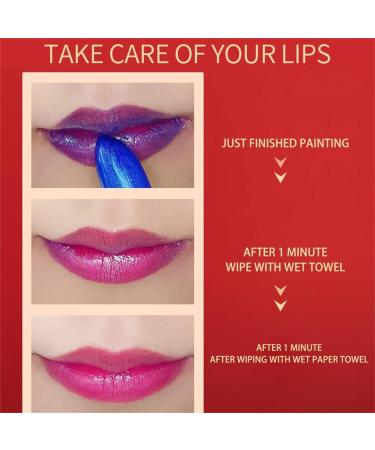 Long-Lasting Moisturizing Lipstick - Magical Blue-Rose Color Changing Lipstick (2PCs) | Kissproof & Hydrating for All-Day Wear - Buy Online on GoSupps.com