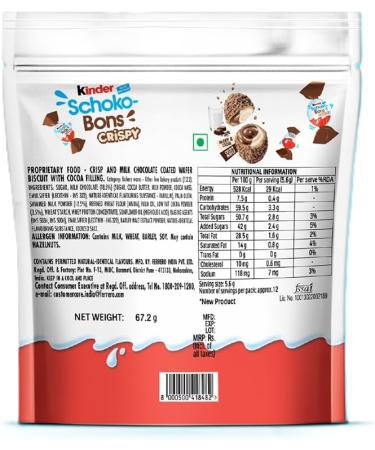 Dave's American Food Kinder Schoko Bons Crispy Snack Sweet Chocolate Gift Idea 67g - Buy Online on GoSupps.com
